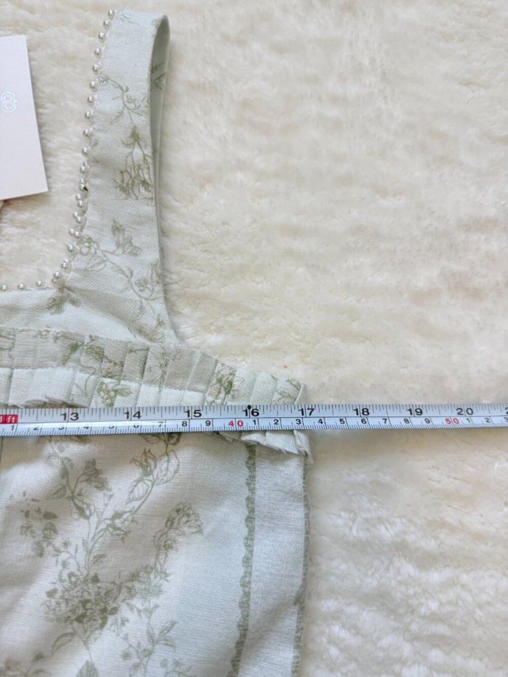 NWT Caroline Constas Linen Blend Floral Maxi Dress Mint Green Size S Cottagecore - Picture 11 of 15